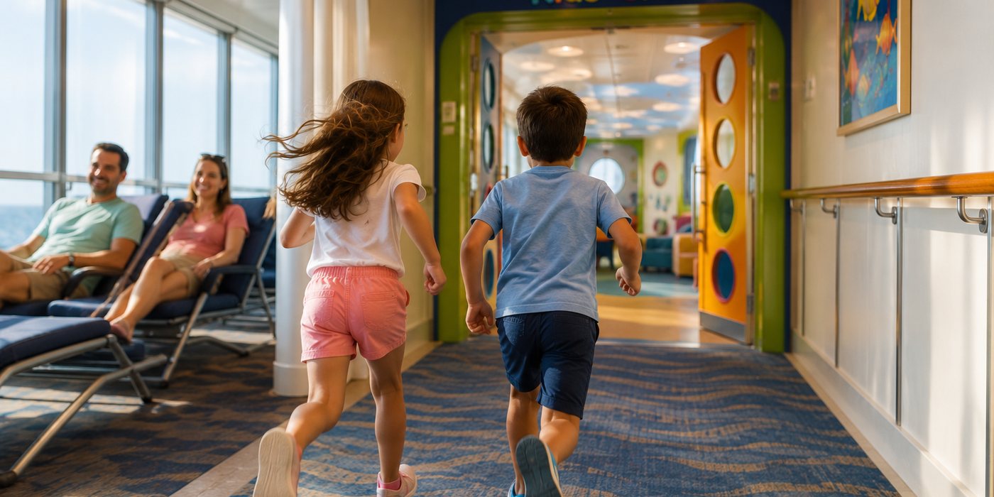 kids running to the kids' club
